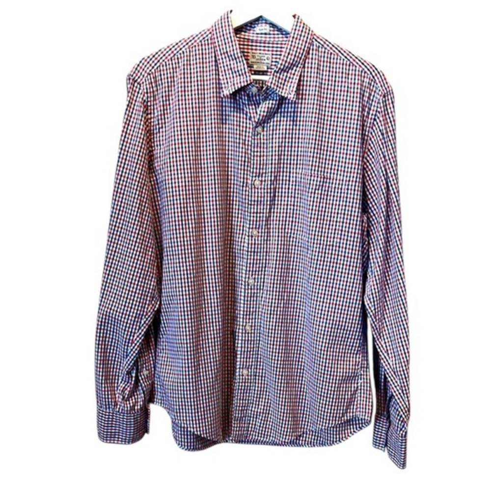 J. Crew Men’s Cotton Plaid Shirt Slim Fit Size Large